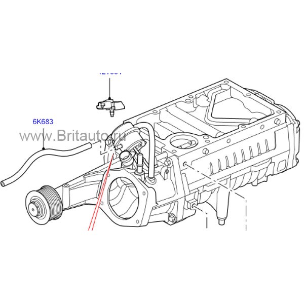 Компрессор супернаддува механический range rover 2002 – 2012, range rover sport 2005 - 2012