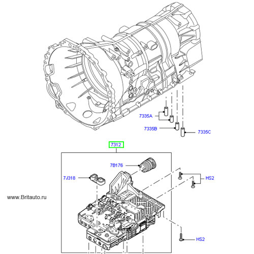 Клапан управления вакуумом на коробку передач range rover 2002 - 2012, rnsge rover sport 2005 - 2013 и land rover discovery iii и iv