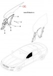 Стекло передней правой (пассажирской) двери Jaguar XE.