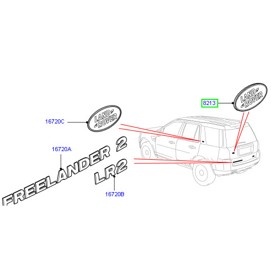 Эмблема на заднюю дверь lr freelander