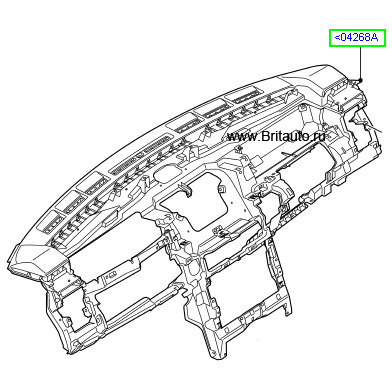 Панель приборов, черный молдинг, range rover 2010 - 2012