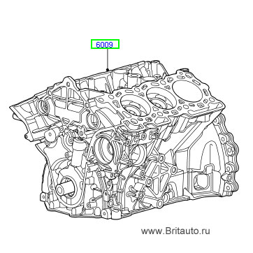 Короткий блок циллиндров (шорт-блок) на lr discovery 3, 4 и range rover sport 2005 - 2013, на 2,7л дизель