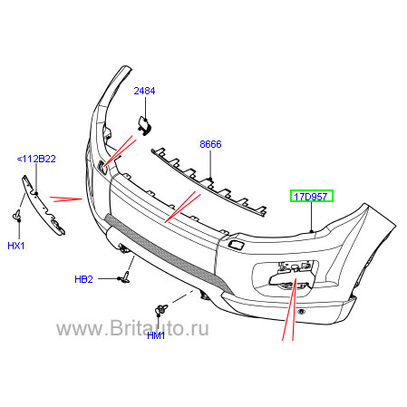 Бампер передний range rover evoque.