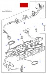Коллектор топливный впускной Jaguar XF 2009 - 2015 и Jaguar XJ от 2010м.г., нижний, от VIN: R30685