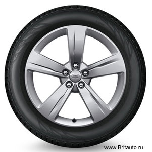 Колесо R19 Range Rover Velar в сборе: диск LR091536, шина TS32258: Nokian Tyres Hakkapeliitta 9 SUV 255/55 R19 111T, автошина зимняя, шипы, с датчиком давления. Правая сборка.