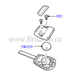 Ключ зажигания range rover 2002 - 2009, электронно - механический