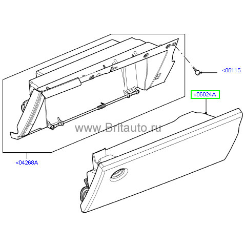 Range rover 2002 - 2012: крышка вещевого отсека приборной панели, кожа.