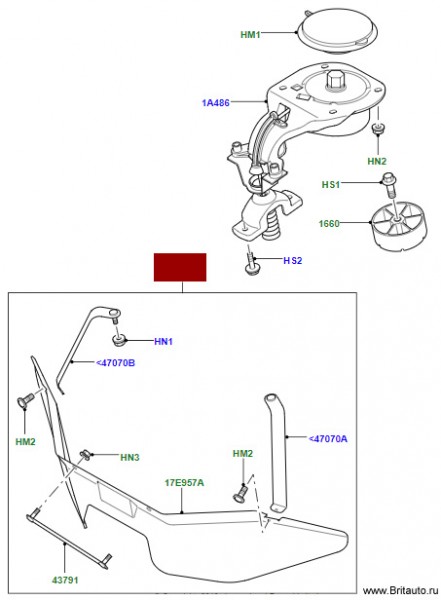 Защита запасного колеса Land Rover Discovery 3 - 4 и Range Rover Sport 2005 - 2913