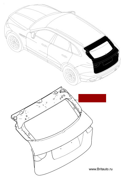 Дверь багажного отделения Jaguar F-Pace