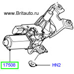 Двигатетель стеклоочистителя заднего стекла range rover sport 2010 - 2013