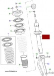 Амортизатор передний Jaguar XF 2016 - 2019, не адаптивный, полный привод, до VIN: HCY53241
