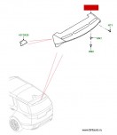 Задний спойлер Land Rover Discovery 5, загрунтованный.