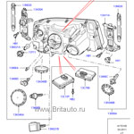 Фара правая адаптивный биксенон range rover sport 2005 - 2009, в сборе, полный комплект (см. картинку)