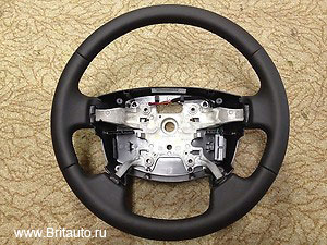 Рулевое колесо Land Rover Discovery 4, c обогревом, натуральная черная кожа.