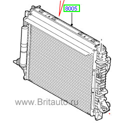 Радиатор основной Land Rover Discovery 3 и 4, на 2,7Л Дизель 6-ти ступенчатая АКПП