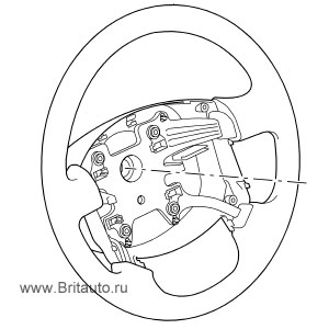 Рулевое колесо с кожаной отделкой, базовое, на land rover discovery 3 и range rover sport 2005 - 2009