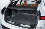 Коврик багажного отделения Jaguar F-Pace, резиновый, с бортами. Для автомобилей с докаткой (т.е. без полноразмерного запасного колеса)