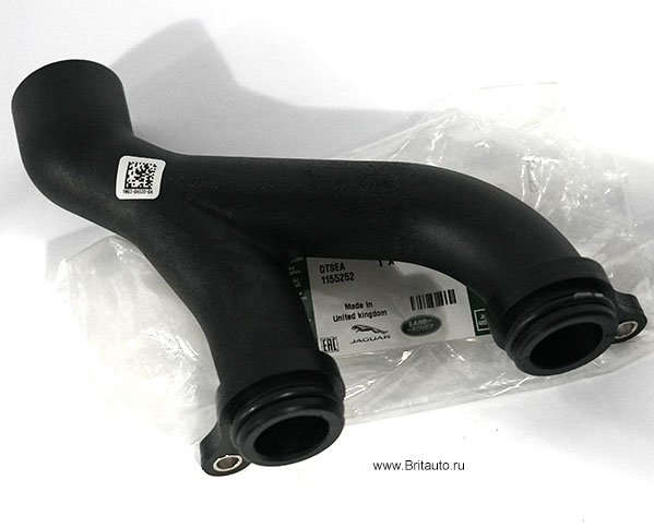 Патрубок - тройник нижний выпуска воздуха 3,0Л - 5,0Л Бензин Jaguar F-Pace, Jaguar XF 2016 - 2026, Jaguar XJ 2010 - 2019, Jaguar XE, Jaguar F-Type. Оригинал Jaguar 100%, в оригинальной упаковке.