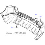 Бампер задний freelander 2, под частичную окраску