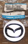 Колпачок центральный Mazda, светлый, с хромированным логотипом