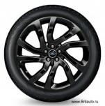 Колесо R20 Land Rover Discovery 5 в сборе: диск LR08158 Gloss Black, шина шипы Michelin X-Ice North 2 SUV XL 255/55 R20, с датчиком давления. Левая сборка.