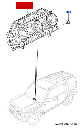 Панель - модуль управления отопителем приборной панели Land Rover Discovery 4, с обогревом сидений