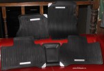 Коврики резиновые в салон Range Rover Sport 2014 - 2020, комплект из 4-х штук, с инталиями и уголками.