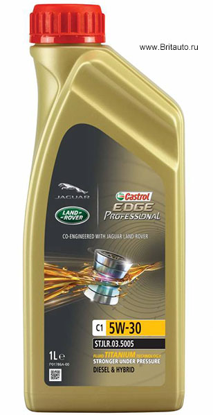 Моторное масло Castrol EDGE Professional C1 5W-30 Titanium FST Land Rover - Jaguar, синтетическое, в расфасовке 1Л, для дизельных двигателей с сажевым фильтром..