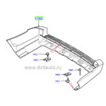 Бампер задний Range Rover 2002-2009, без парктроников, загрунтованный