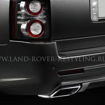 Комплект насадок с удлинителями на выхлопные трубы на range rover 2010 - 2012. 5,0 бензин