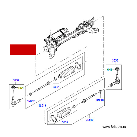 Рулевая рейка Range Rover Sport 2014 - 2018
