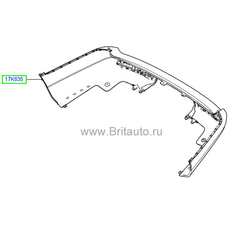 Бампер задний range rover 2013 all-new
