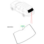 Стекло задней двери багажного отделения Range Rover 2013 - 2017, затемненное, инфракрасное.
