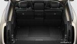 Коврик багажника Range Rover 2022 New с 3-мя рядами кресел, удлиненная колесная база LWB, резина, без бортов, цвет: черный, с задним диваном 60/40, с тоннелем для сквозного размещения грузов. 
