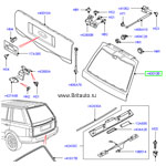 Дверь задняя range rover 2002 - 2009, верхняя часть