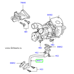 Возвратный маслошланг на 3,6л дизель range rover sport 2005 - 2013