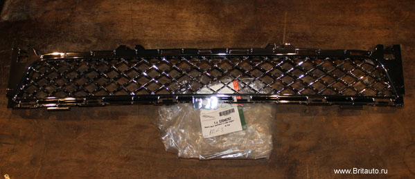 Сетка-решетка нижняя переднего бампера Jaguar XJ 2010 - 2020, Chrome.