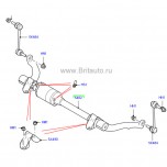 Стабилизатор активный поперечной устойчивости Range Rover 2013  - 2020, на 5,0Л Бензин, включает зажимы и изоляторы