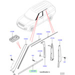 Молдинг стекла опускного двери передней левой наружный Range Rover 2013 - 2019