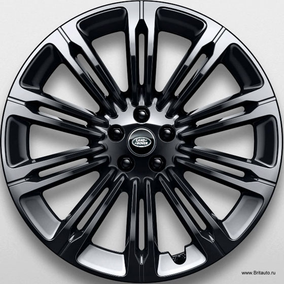 Колесный диск R23 Range Rover 2022 - 2025, Range Rover Sport 2023 - 2025, Style 1075, модель: Crescendo, цвет: Gloss Black (черный глянцевый). Оригинал Land Rover.