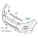 Бампер передний Range Rover Evoque, с омывателем фар, без парктроников и без камеры.