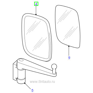 Корпус зеркала левого lr defender ii