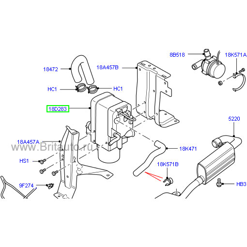 Отопитель, главный блок отопителя lr discovery 4 и range rover sport 2010 - 2013