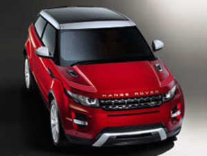 Комплект наклеек Range Rover Evoque 2012 - 2019, левая сторона, на дверях, цвет: Firenze Red