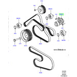 Натяжитель приводного ремня range rover 2002 - 2012 и range rover sport 2005 - 2013