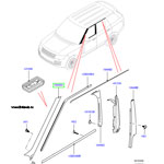 Накладка стойки лобового стекла правая, Range Rover 2013 - 2015