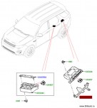 Кронштейн модуля управления фаркопом Land Rover Discovery Sport 2021 - 2022, от VIN: LT000001. Для автомобилей с 3 рядами кресел.