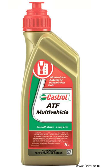 Трансмиссионное масло АКПП Castrol Castrol ATF Multivehicle, в расфасовке 1Л.