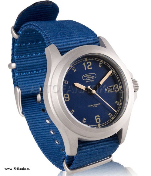 Мужские спортивные наручные часы Land Rover Heritage Watch Silver / Blue