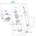 Задний правый амортизатор range rover 2010 - 2012, полностью комплектный узел